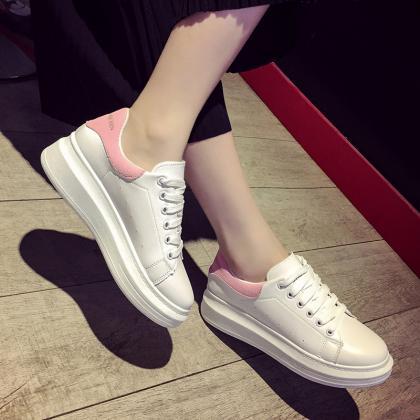 Arrivals White Thick Heel Women Sports Shoes..