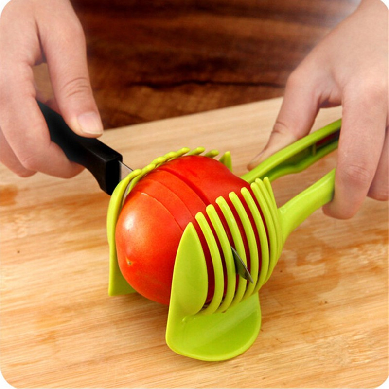 1pc Potato Food Tomato Onion Lemon Vegetable Fruit Slicer Egg Peel Cutter Holder