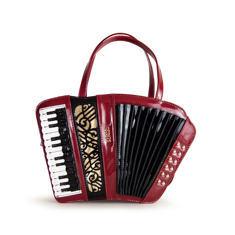Euramerican Fashion Accordion Carved Musical Instrument Delicate Women's Bag(2qrrc3)