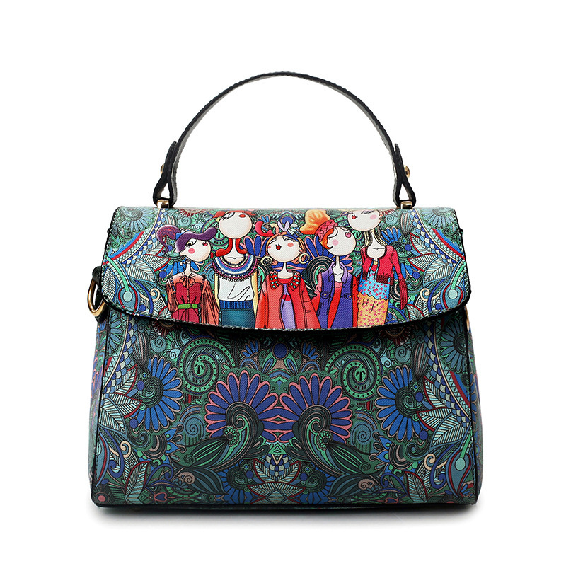 2017 Top Ethnic Forest Series Printing Hand And Diagonal Bag(2fz6ry)