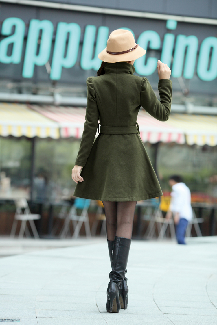 Fashion Women Dress Jacket Winter Coat With Belt on Luulla
