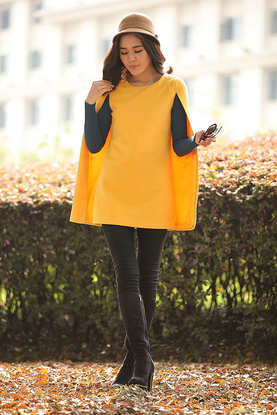 Yellow cape coat discount
